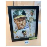 RICKEY HENDERSON AUTOGRAPHED LITHOGRAPH,