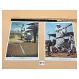 ROBERT THOM BASEBALL ART PRINTS (2), "THE MIGHTY