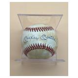 MICKEY MANTLE AUTOGRAPHED BASEBALL, COA BY THE