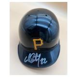 MLB PITTSBURGH PIRATES MINI BAT HELMET, SIGNED