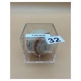 T.SALMON AUTOGRAPHED BASEBALL, CUSHIONED CORK