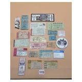 ASSORTED VTG SPORTS, CONCERT, BASKETBALL TICKET