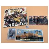 PITTSBURGH STEELERS POSTCARD, TOPPS WAYNE GRETZKY