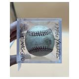 BASEBALL W/ SIGNATURES, ACRYLIC DISPLAY CASE