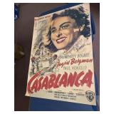 CASABLANCA FILM POSTER, WARNER BROS, FEATURING
