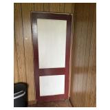 ENTRANCE WOOD DOOR W/ PANIC HARDWARE AND LOCK