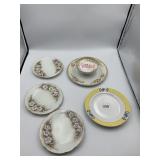 ASSORTED DECORATIVE PLATES W/ BOWL, FLORAL &