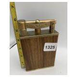 VINTAGE JAPANESE TABLE LIGHTER, WOOD GRAIN BODY,