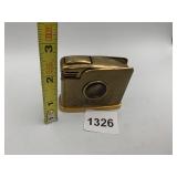 MONARCH JAPANESE BRASS-TONED LIGHTER, ART DECO