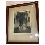 WALLACE NUTTING HAND-COLORED PHOTOGRAPH, 'RESTING