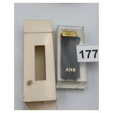 RONSON ANF LIGHTER, BLACK & GOLD, ORIGINAL CASE &