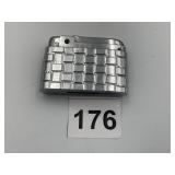 SCHICK LIGHTER, SILVER-TONE, BASKETWEAVE PATTERN,