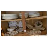 ASSORTED DINNERWARE, PLATES AND BOWLS, VARIOUS