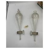 KIMAX USA GLASS SEPARATORY FUNNELS W/ STOPCOCKS,