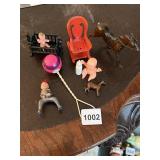 ASSORTED MINIATURE PLASTIC TOYS, INCL. BABY IN