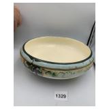 DECORATIVE CERAMIC BOWL, GRAPE VINE MOTIF, GILT