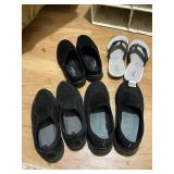 CLARKS CLOUDSTEPPERS SANDALS, SKECHERS RELAXED