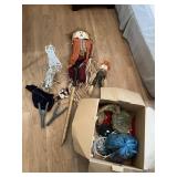ASSORTED SEASONAL DECOR, SCARECROWS, SNOWMAN,