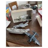 ASSORTED MILITARY TOY VEHICLES, PT BOAT, JET