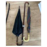 TWO UMBRELLAS, MULTICOLOR & BLACK, CURVED