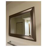 RECTANGULAR WALL MIRROR W/ WIDE, BEVELED,