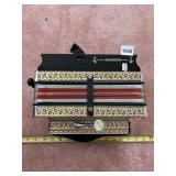 M. HOHNER GERMANY ACCORDION, BLACK W/ GOLD & RED