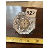 WATERFORD CRYSTAL DESK CLOCK, QUARTZ MOVEMENT,