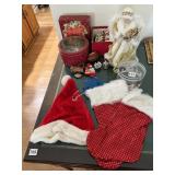 ASSORTED CHRISTMAS DECORATIONS, ANGEL TOPPER,
