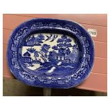 WEDGWOOD & CO LTD BLUE WILLOW PATTERN OVAL