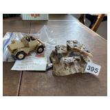 BRITAIN'S LTD BEIGE SCOUT CAR W/ FIGURES,