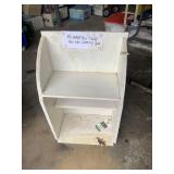 HANDMADE WOODEN SHELF, WHITE PAINTED FINISH, TWO