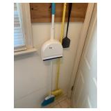 LONG HANDLE DUSTPAN, BROOM, FLY SWATTER.