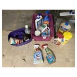 ASSORTED HOUSEHOLD CLEANING SUPPLIES W/ ENFORCER