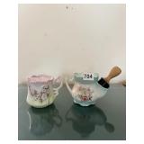 OLD FOLEY JAMES KENT SHAVING MUG W/ BRUSH, HAND
