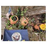 ASSORTED TERRACOTTA POTS, SOME BROKEN, W/ SMALL