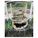 CONCRETE TIERED GARDEN FOUNTAIN, ROCK FORMATION