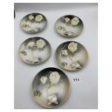 GERMANY HAND-PAINTED PORCELAIN PLATES W/ YELLOW