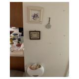 FRAMED FLORAL ART, FRAMED CUT PAPER ART, METAL