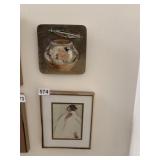FRAMED ART PRINT, NATIVE AMERICAN STYLE FIGURE,