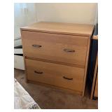 TWO-DRAWER LATERAL FILE CABINET, WOOD GRAIN