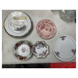 ASSORTED DECORATIVE PLATES, JOHNSON BROS HISTORIC