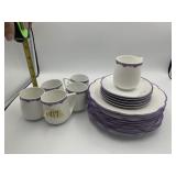 BLUE RIDGE SOUTHERN POTTERIES PORCELAIN CUPS (5)