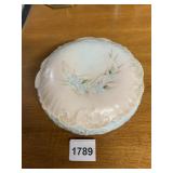 FRANCE HAND PAINTED PORCELAIN LIDDED BOX, FLORAL