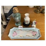AYNSLEY FINE ENGLISH BONE CHINA VASE, LIMOGES