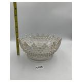 PRESSED GLASS BOWLS, HOBNAIL PATTERN BOWL,