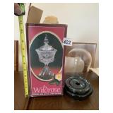 WILDROSE LEAD CRYSTAL CANDY DISH IN BOX, GLASS