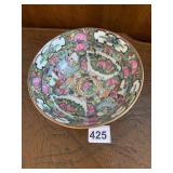 HAND DECORATED HONG KONG PORCELAIN BOWL, ROSE