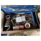 VTG ERECTOR SET, METAL CONSTRUCTION TOY PARTS,