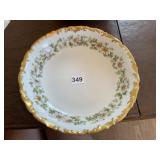 TSV HAND PAINTED BOWL, DAISY FLORAL PATTERN, GILT