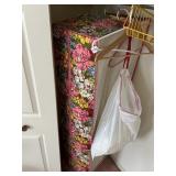 FLORAL FABRIC WARDROBE, ZIPPERED CLOSURE, CLOTHES